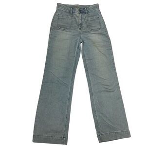 Faherty Stretch Terry Wide Leg Pants 28 Blue Eastern Shore 70’s inspired